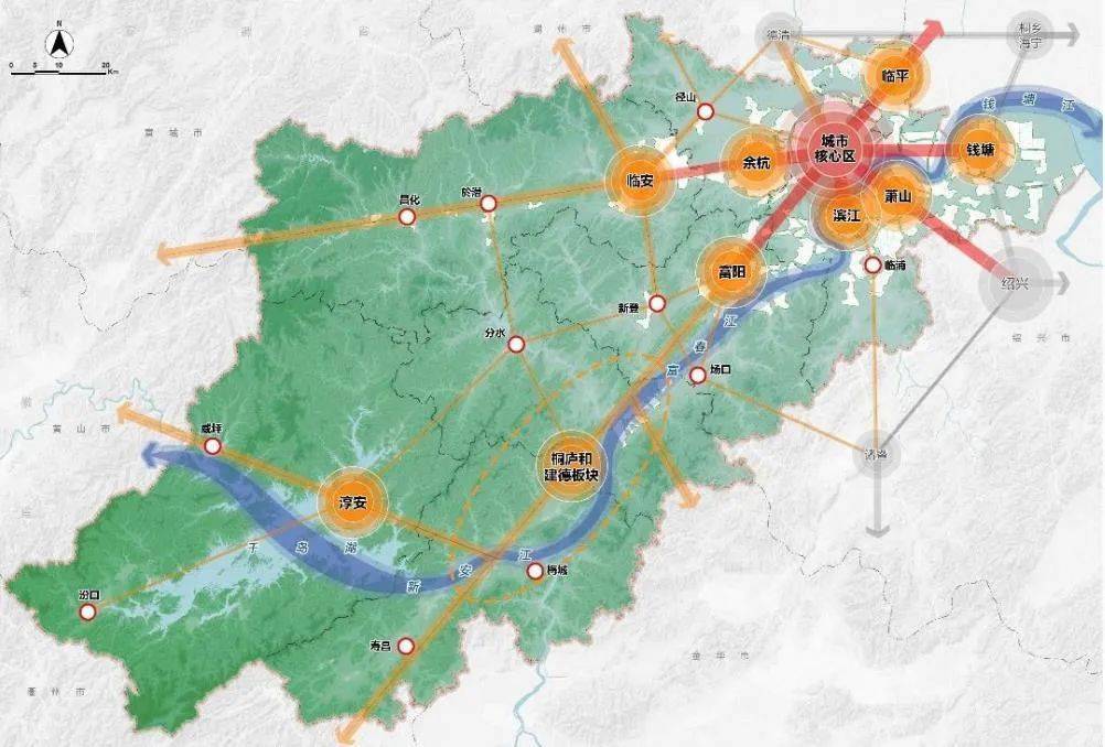 杭州城市总体规划、各个板块发展及房价地图